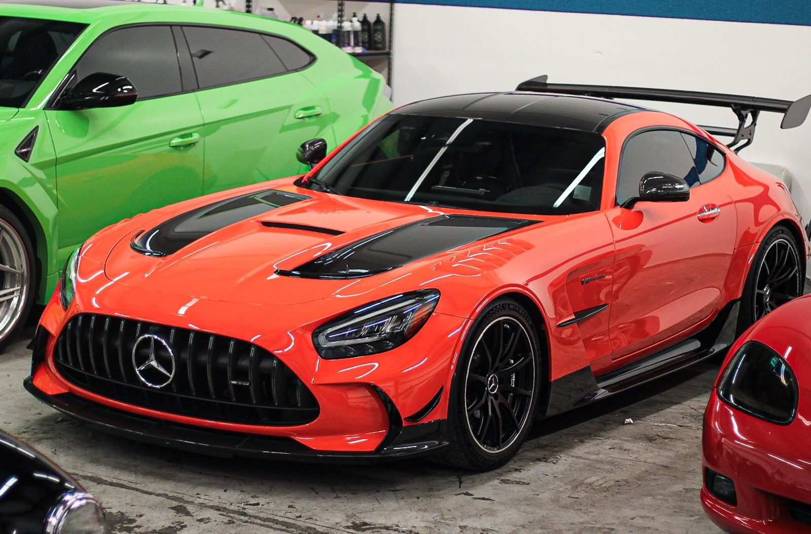 Black Mercedes-AMG GT detailed in the Obsidian studio