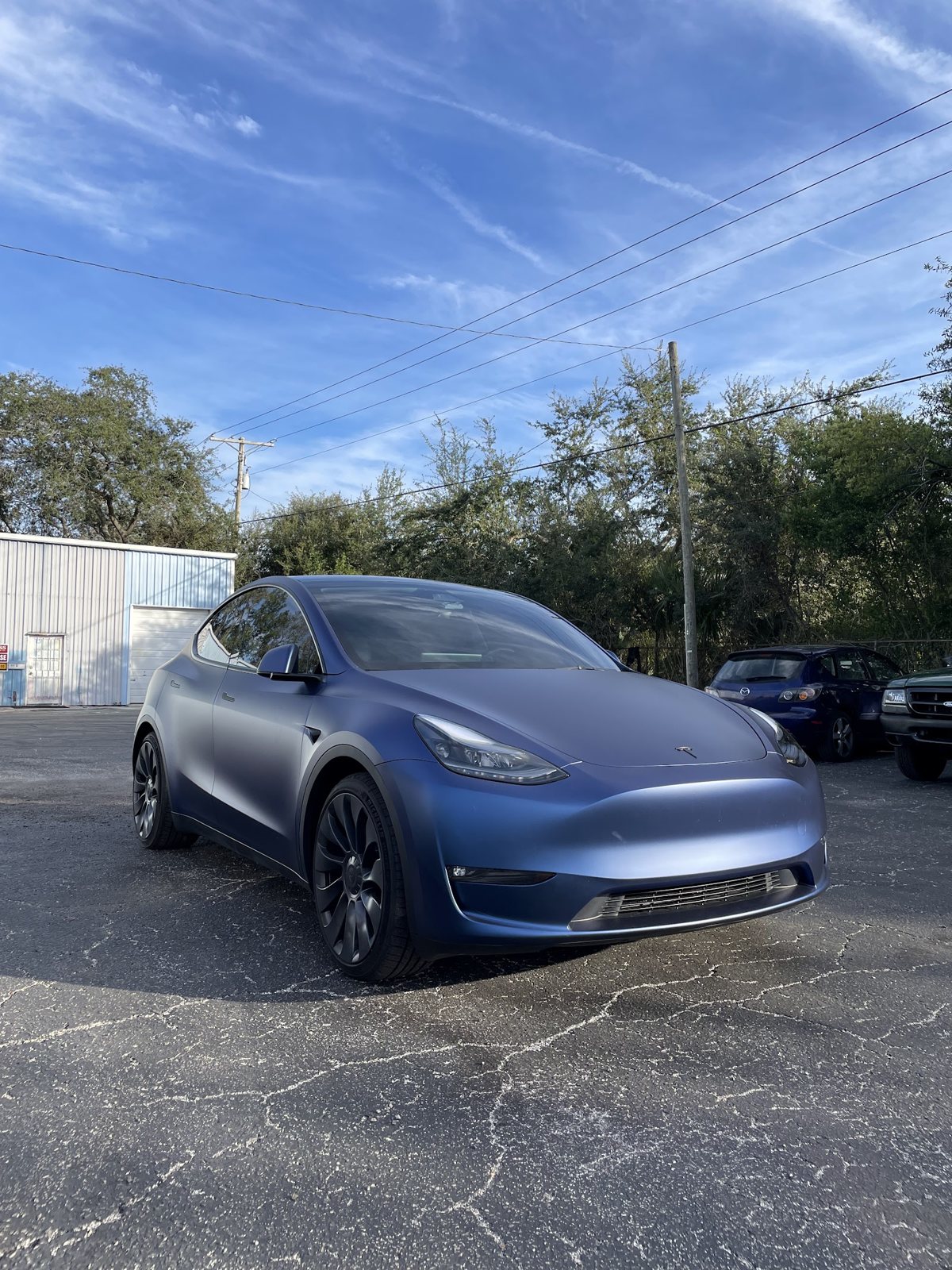 Tesla Model Y detailed at a Durham home